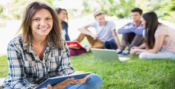 Girl reading graded reading newsletter