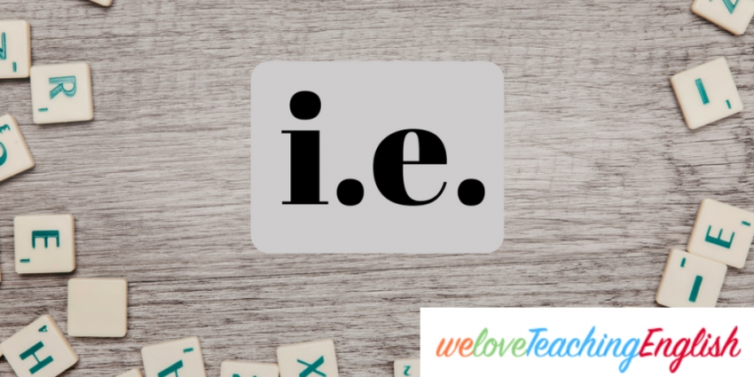 English vocabulary: i.e.